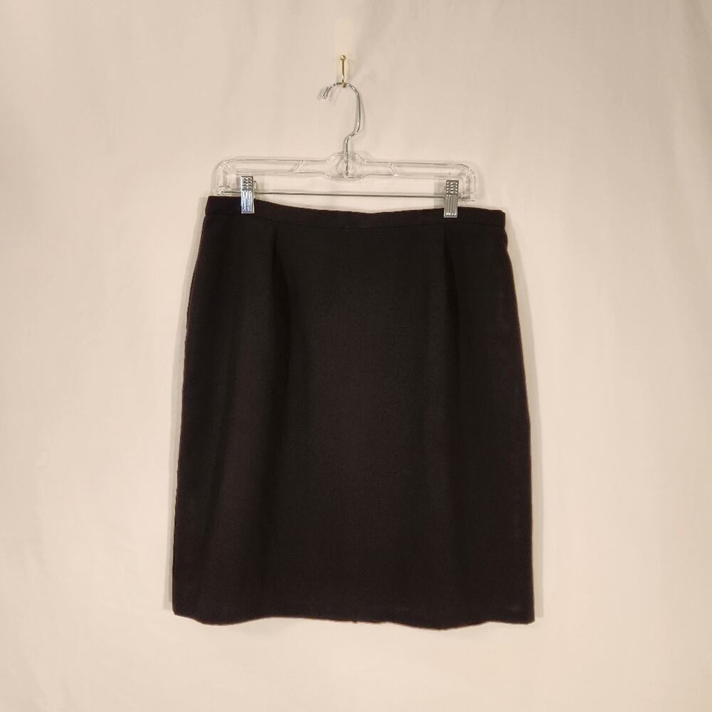 DRESS BARN Black Knee Length Skirt Office Dark Academia Goth Witchy Womens 14